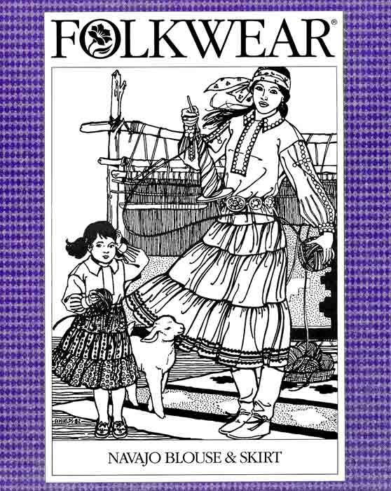 Folkwear Misses & Girls Navajo Blouse & Skirt Pattern  