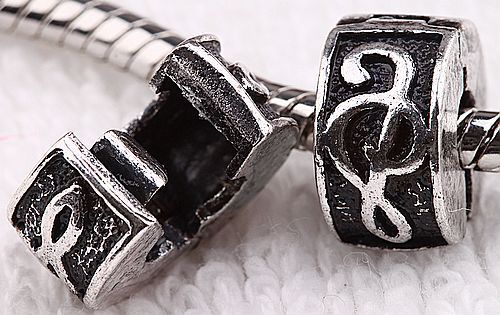 20Clef Music Bead Stopper Charm Bead Fit Bracelet AA727  