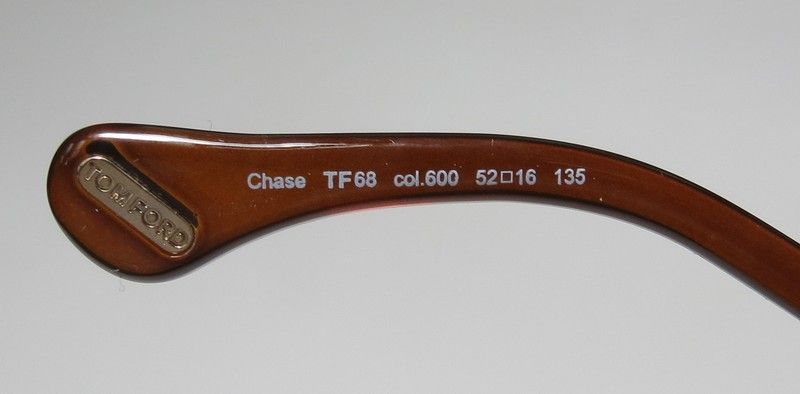NEW TOM FORD TF68 CHASE DESIGNER CELEBRITY DARK BROWN FRAME/LENSES 