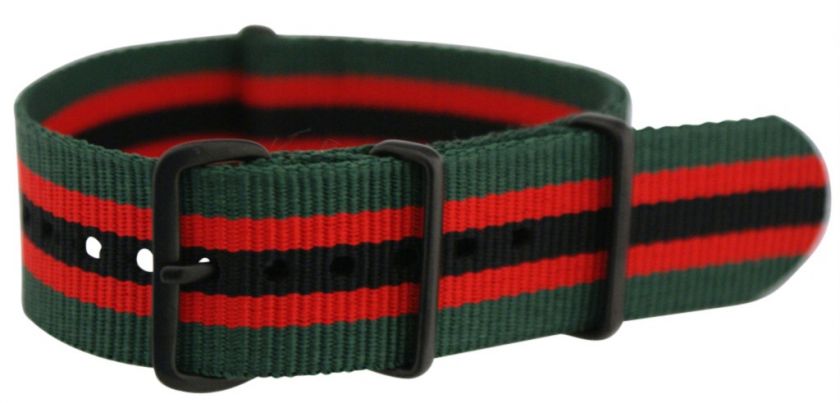   PVD JAMES BOND STRIPPED NATO Style MILITARY WATCH BAND Strap FITS ALL