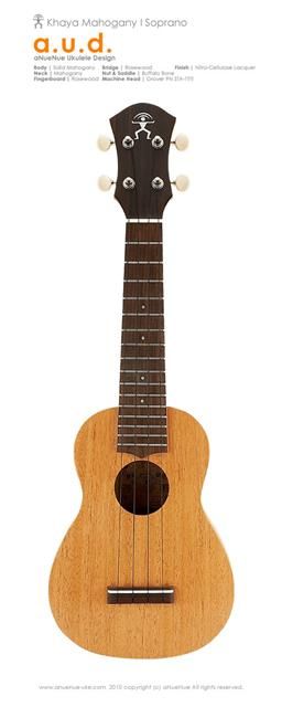 aNueNue Khaya Mahogany I Soprano Ukulele All Solid £236.99