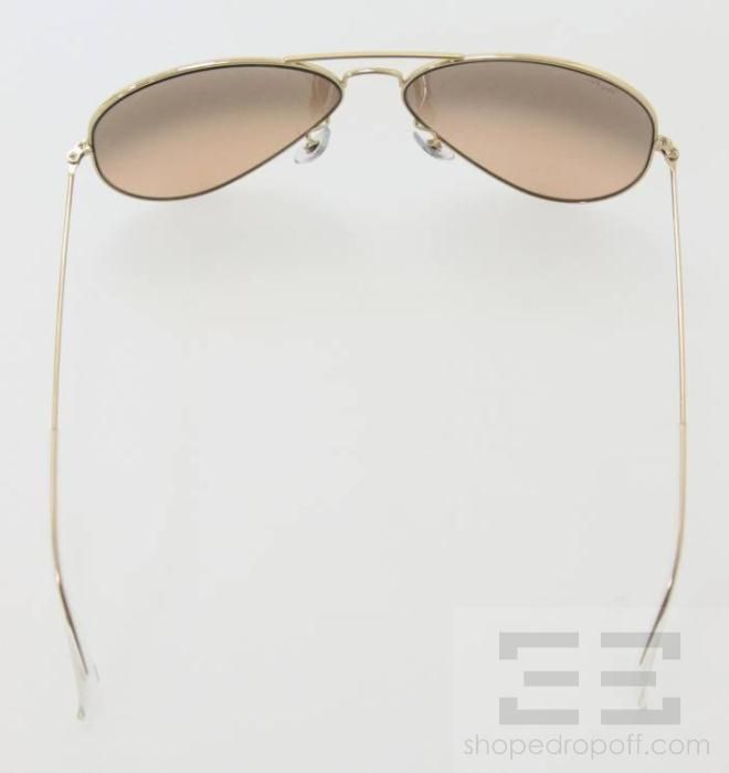 Ray Ban Gold Large Metal Aviator Sunglasses RB3025  