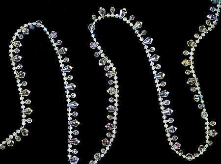 Size 18 foot long crystal clear iridescent diamond garland & you will 
