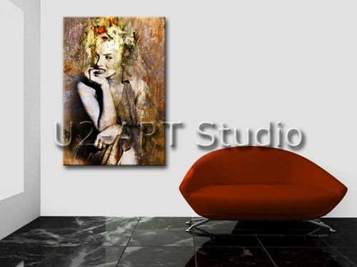   oil painting abstract art thick texture paints (Marilyn Monroe) 24x36