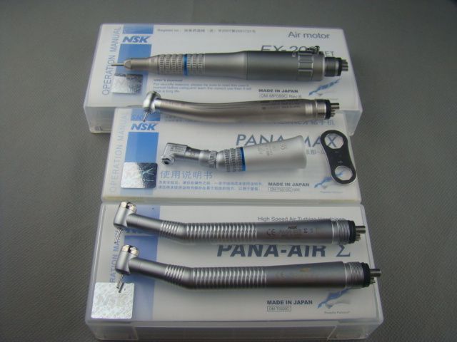 1SET NSK Dental Low EX203 Kit/2 High Speed Pana Air/PANA MAX borden 