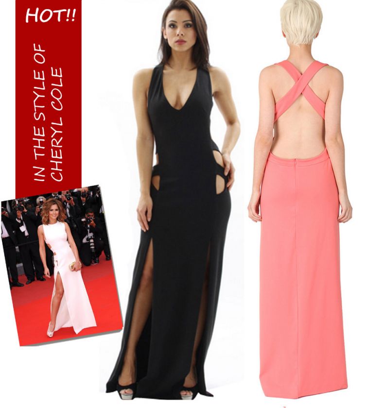 CELEBRITY Stunning cut out full length MAXI DRESS  