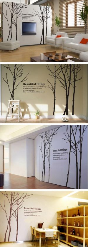 Large Beautiful thing trees Forest Elegant Wall Decor Decal Sticker 