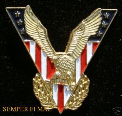 AUTHENTIC USA FLAG VICTORY EAGLE US WW2 JEWELRY HAT PIN  