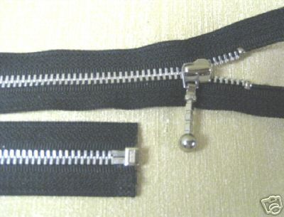 14 #5 Aluminum Zipper ~ Separating ~ Black  