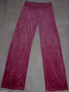 JUICY COUTURE S RASBERRY PINK VELOUR PANTS 34 1/2 Long  