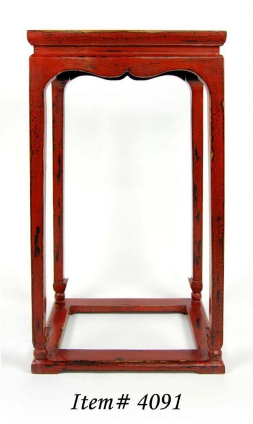   TOP WOOD STAND Plant Display Side End Entry Table 32x19x14  