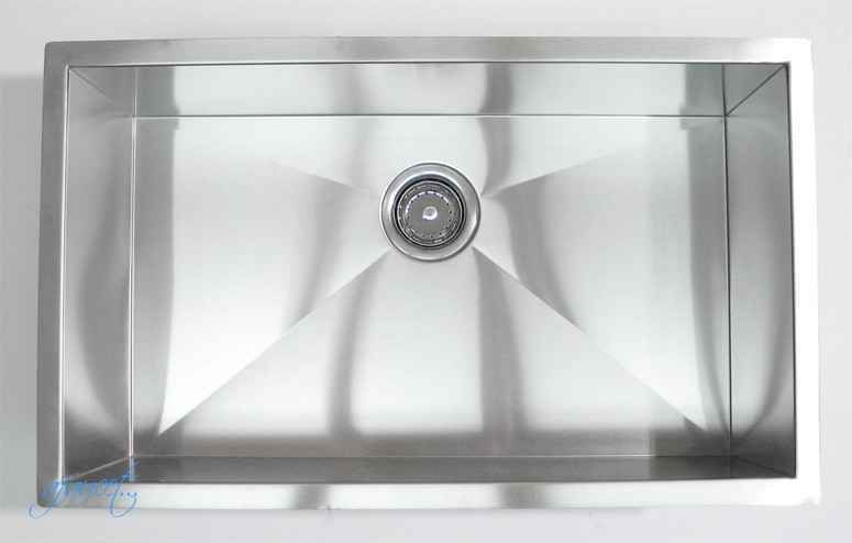 30 Stainless Steel Zero Radius Undermount Kitchen Sink  