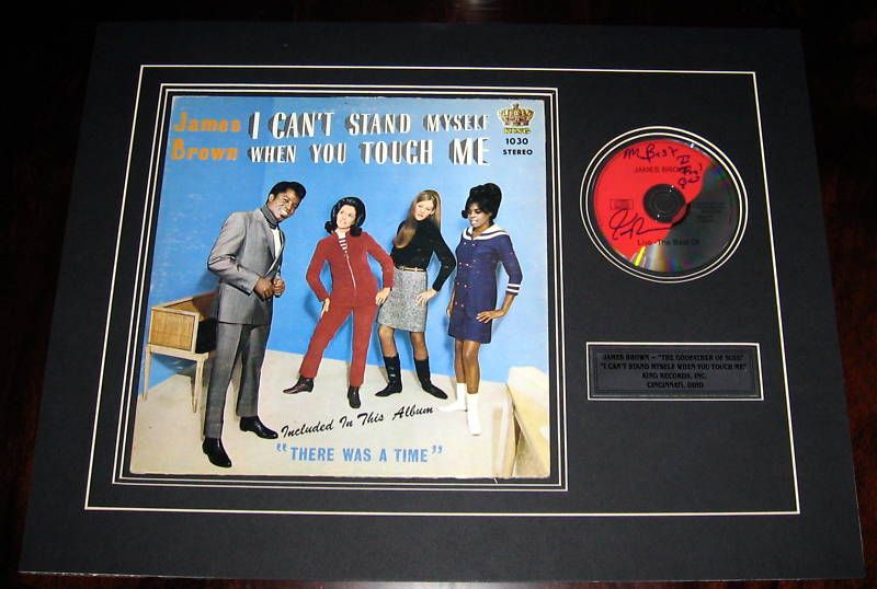 JAMES BROWN SIGNED AUTOGRAPHED RARE IN PERSON CD, ALBUM DISPLAY WITH 