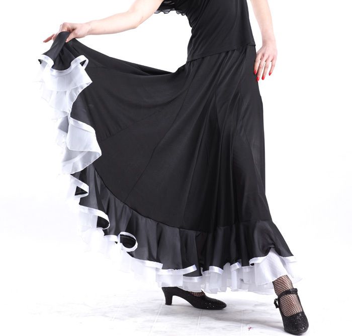 NEW Latin salsa flamenco Ballroom Dance Dress #HB122 skirt  