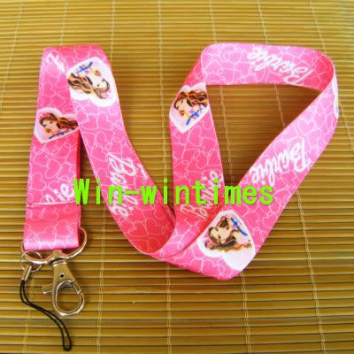 Barbie girl neck Lanyard Cell Phone ke ID holder Strap  