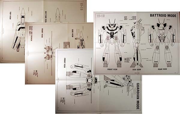 Robotech/Macross Blueprint Set  4 Sheets  
