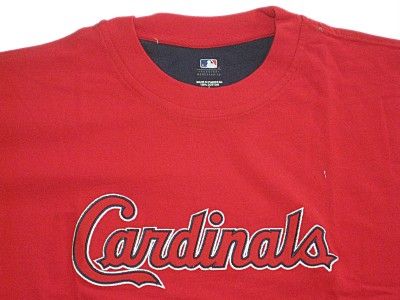 MLB St. Louis Cardinals T Shirt Mens Red Jersey Large  