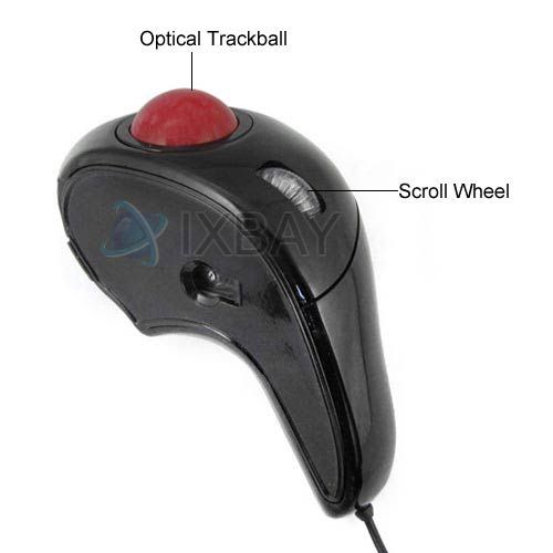 Laptop PC Optical Hand Held USB Mouse Mice W/ Trackball  